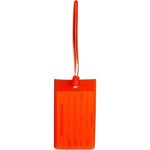 PVC Luggage Tag - Translucent Orange