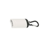 Quick Release Magnetic Flashlight with Carabiner - White