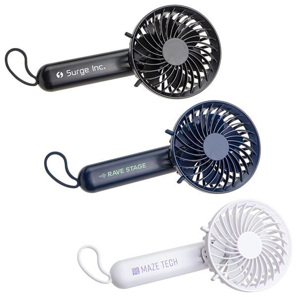Main Product Image for Quiet Breeze Rechargeable Hand Fan with Carabiner