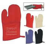 Quilted Cotton Canvas Oven Mitt -  