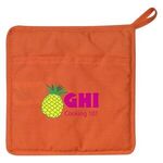 Quilted Cotton Canvas Pot Holder - Orange