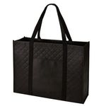 Quilted Non-Woven Tote - Black