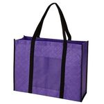 Quilted Non-Woven Tote - Purple