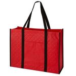 Quilted Non-Woven Tote - Red