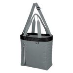 Quilted Slim Line Kooler Tote Bag - Gray