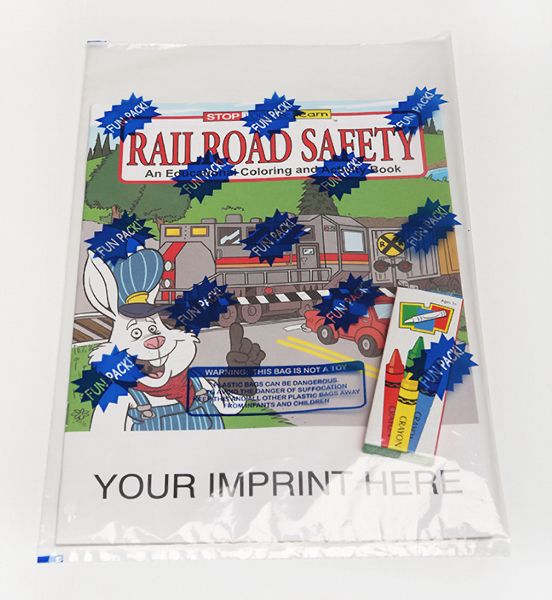 Main Product Image for Railroad Safety Coloring And Activity Book Fun Pack