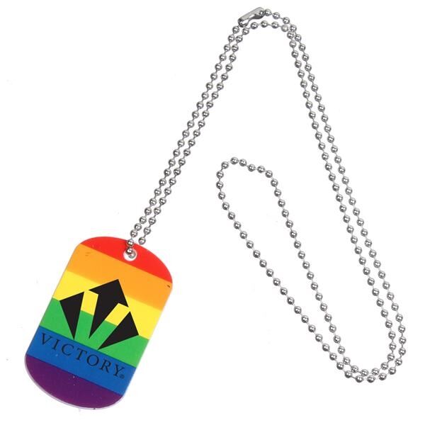 Main Product Image for Custom Printed Rainbow Dog tag