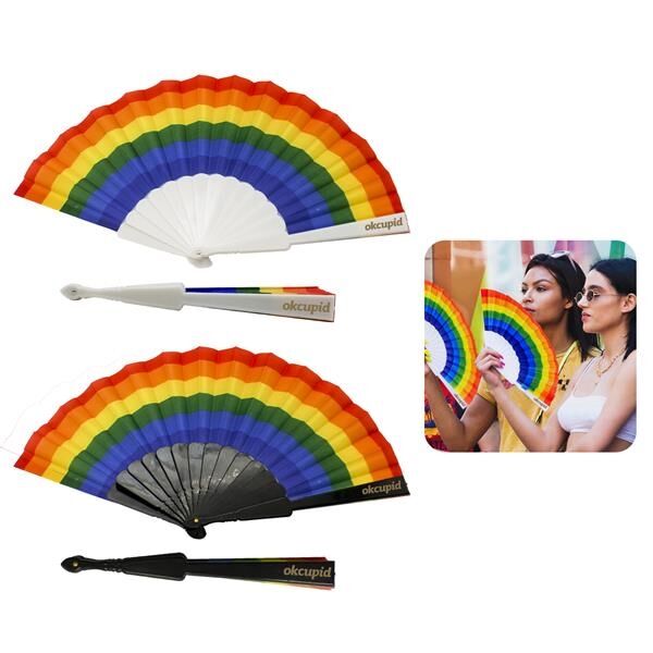 Main Product Image for Custom Printed Rainbow Fan