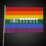 Buy Imprinted Rainbow Flag 12in x 18in