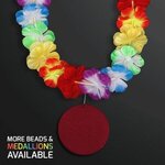 Rainbow Lei LED with Medallion - Crimson