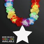 Rainbow Lei LED with Medallion - Star