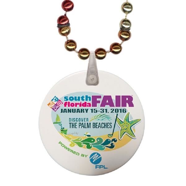 Main Product Image for Rainbow Mardi Gras Beads with Imprint Direct on Disk