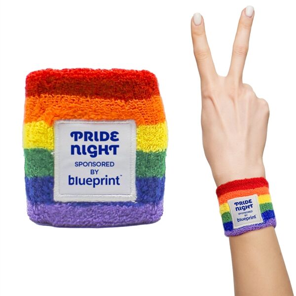 Main Product Image for Custom Printed Rainbow Sweatband