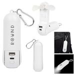 Buy Rechargeable Power Bank With Fan & Flashlight
