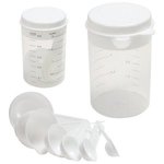 Recipe-Ready Measuring Cup Set & Strainer - Bright White