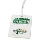 Rectangle Golf Bag Tag - White