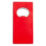 Rectangle Metal Bottle Opener with Magnet - Red