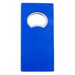 Rectangle Metal Bottle Opener with Magnet - Royal Blue