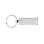 Rectangle Metal Key Tag - Silver