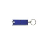 Rectangular LED Key Chain - Blue With Silver