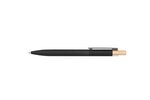 Recycled Aluminum Pen With Bamboo Plunger - Black