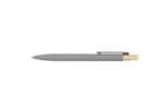 Recycled Aluminum Pen With Bamboo Plunger - Gray