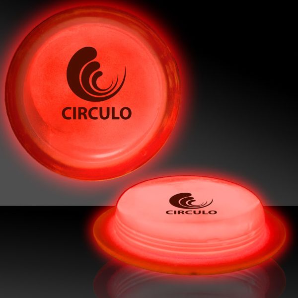 Main Product Image for Custom Red Light Up Glow Badge