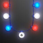 Red White & Blue Light Globes Necklace - Red-white-blue