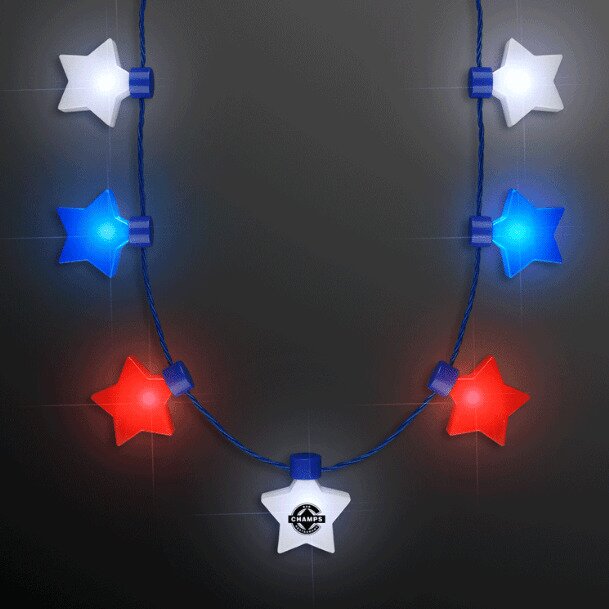 Main Product Image for Red, White & Blue Stars String Lights Necklace