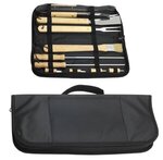 Redwood 10-piece Stainless Steel BBQ Set with Carrying Bag - Medium Black