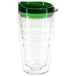 Reef 16 oz Tritan Tumbler with Translucent Lid - Clear Dark Green