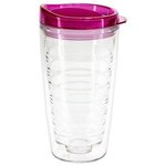 Reef 16 oz Tritan Tumbler with Translucent Lid - Clear Pink
