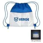 Reflective Heathered Frost Drawstring Bag - Frost Blue
