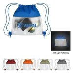 Buy Advertising Reflective Heathered Frost Drawstring Bag