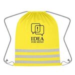 Reflective Safety Drawstring Bag - Yellow