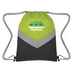 Reflective Stripe Drawstring Sports Pack - Lime