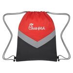 Reflective Stripe Drawstring Sports Pack - Red