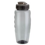 Relay 30oz PET Eco-Polyclear(TM) Bottle with Super Sipper Lid - Clear Black