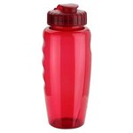 Relay 30oz PET Eco-Polyclear(TM) Bottle with Super Sipper Lid - Clear Red