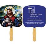 Religious Hand Fan - Spot Color -  