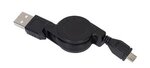 Retractable USB Cable Adapter - Black