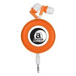 Retro Retractable Earbuds - Orange