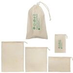 Reusable Cotton Mesh Produce Bag Set - Natural