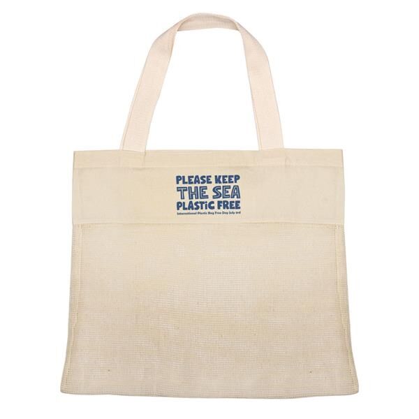 Main Product Image for Custom Printed Reusable Cotton Mesh Tote Bag
