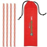 Reusable Straws in Full Color Drawstring Pouch -  