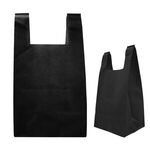 Reusable T-Shirt Style Non-Woven Tote Bag - Black