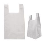 Reusable T-Shirt Style Non-Woven Tote Bag - White