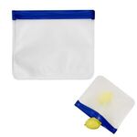 Reusable Zip Top Storage Bags - Clear with Blue