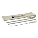 Reuse-it 3 pc Stainless Steel Straw Kit