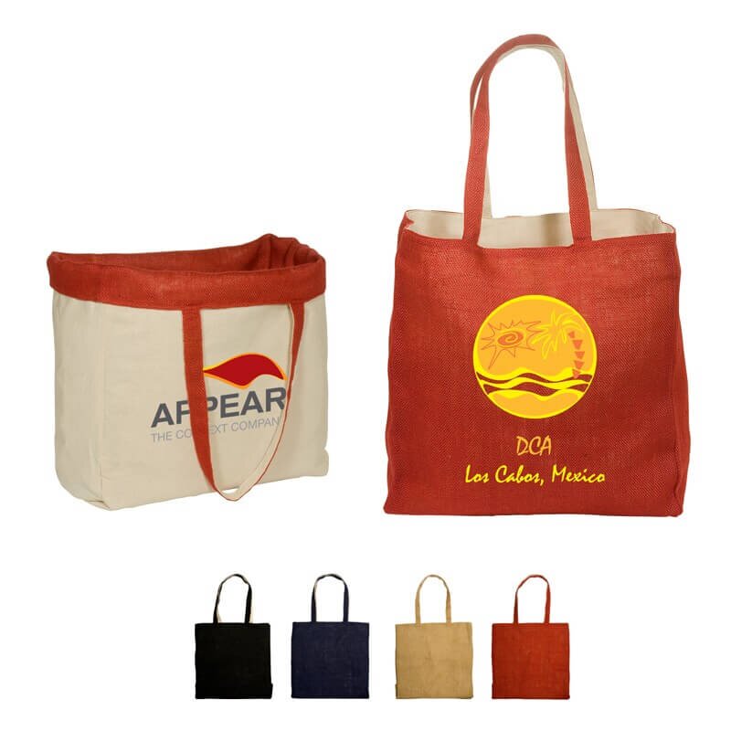 Main Product Image for Reversible Jute/Cotton Tote